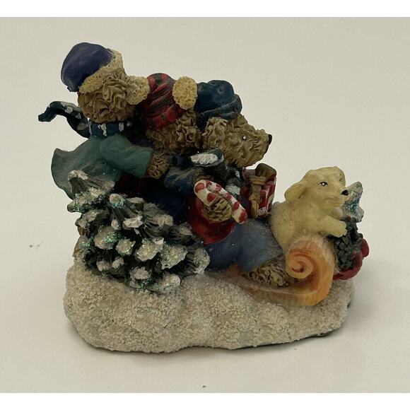 Boyds Bears And Friends Sledding Down Hill 3” Figurine No Box - Picture 4 of 6